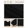 thumbnail image 6 of SHEWIN Womens Tops Summer Short Sleeve Off the Shoulder Shirts Casual Spring Cute Dressy Pleated Puff Sleeve Blouses, 6 of 9