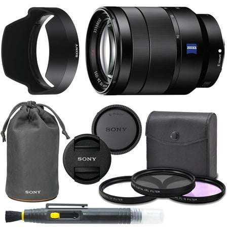 Sony Vario-Tessar T FE 24-70mm f/4 ZA OSS Lens with Sony Lens Pouch, UV Filter, Circular Polarizing Filter, Fluorescent Day Filter, Sony Lens Hood, Front & Rear Caps - International Version