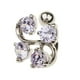 thumbnail image 5 of de de de arriba hacia abajo 4 Joyas Púrpura Hugo Anillos de vientre de acero inoxidable, 5 of 10