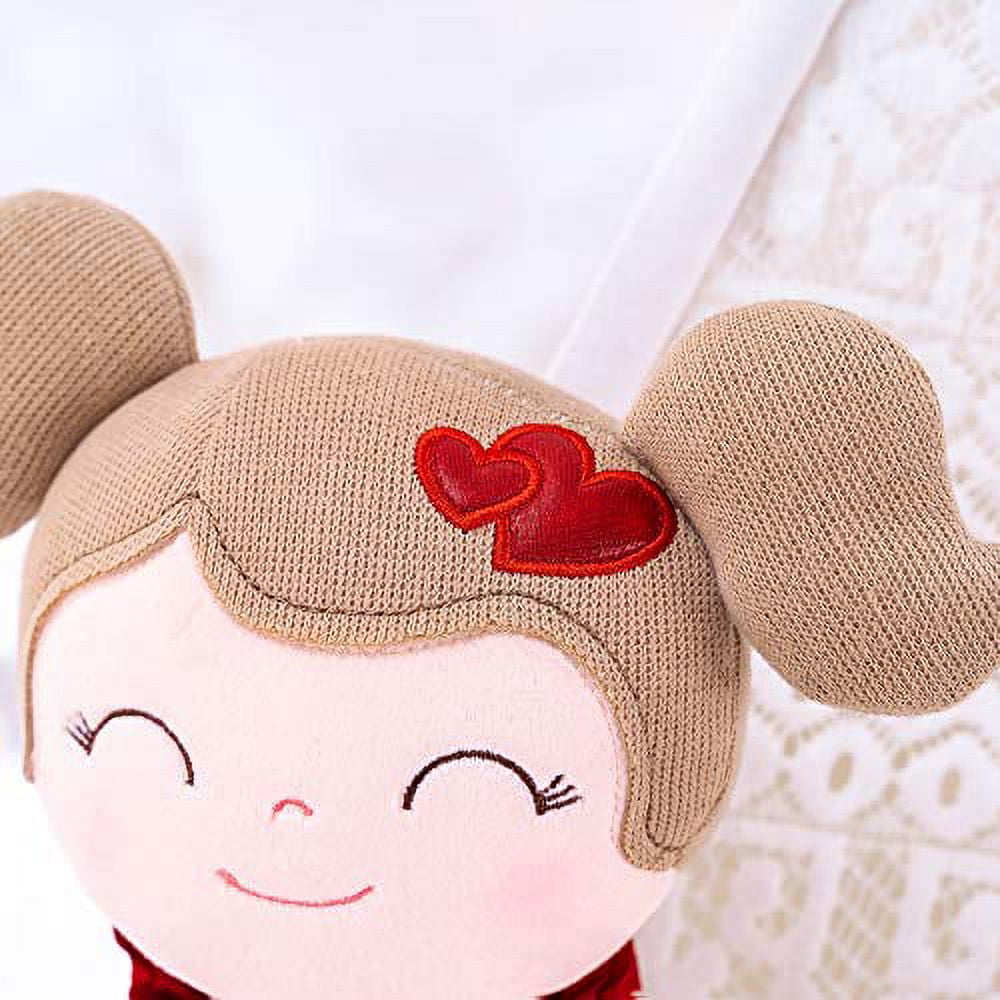 Gloveleya Baby Doll Baby Girl Gifts Soft First Baby Doll Plush Dolls Red Heart 16 Inches with Gift Box