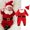 Red, variant on Santa Baby Outfit Long Sleeve Santa Bodysuit Hat Set Holiday Party Dress Baby First Christmas Outfit Boy 6-12 Months