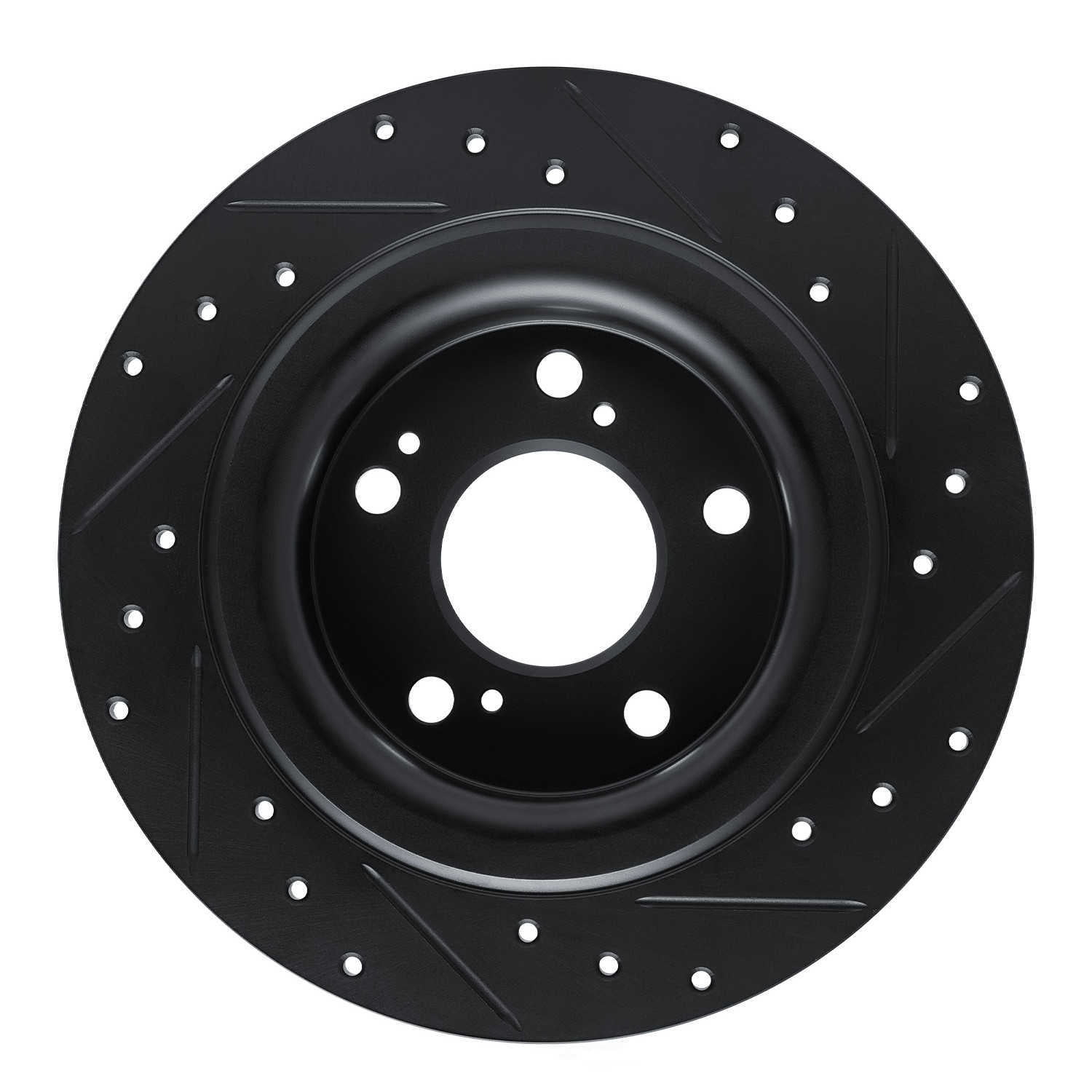 Dynamic Friction Company 633-59067L DFC Brake Rotor - Drilled And Slotted - Black