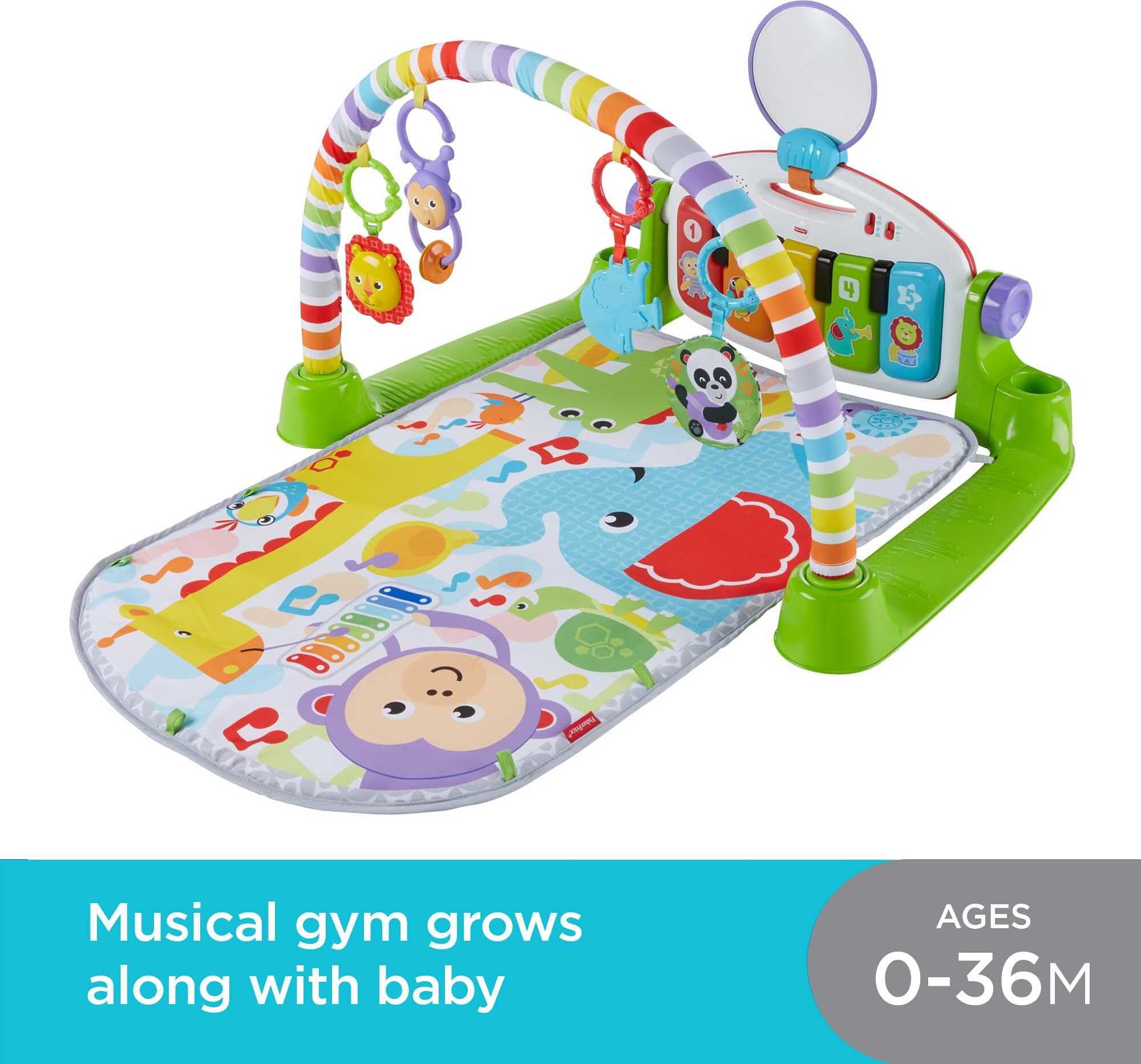 Fisher-Price Deluxe Kick & Play Removable Piano Gym, Green - 2