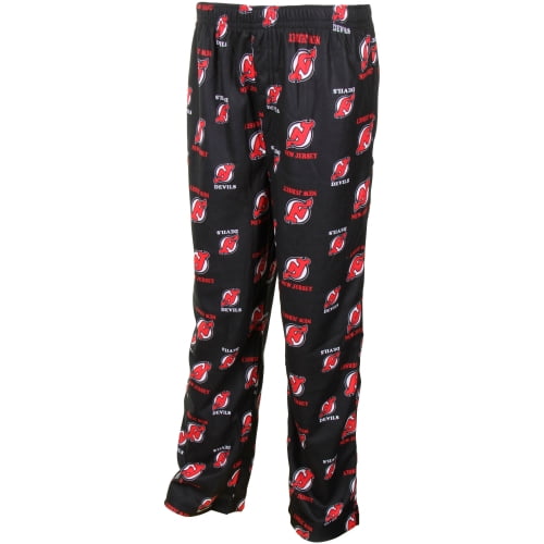 New Jersey Devils Preschool Allover Logo Pajama Pants Black by Outerstuff