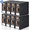 Black, variant on VOZOGO 8 Pack Bed Sheet Organizers and Storage,Sturdy Foldable Closet Storage Containers with Window and Label,Bedding Holder for Sheet Set (King/Queen Sizes),Duvet Covers,Blankets,White