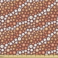 thumbnail image 1 of Floral Upholstery Fabric by the Yard, Continuous Budding Flower Vintage Garden Art, Decorative Fabric for DIY and Home Accents, Burnt Sienna Dark Peach by Ambesonne, 1 of 5