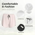 thumbnail image 6 of Lsque Checkboard Printed Women's Running Shorts with Liner Pockets,Elastic Quick Dry Workout Athletic Gym Yoga Shorts,Womens High Waist Shorts-Large, 6 of 9