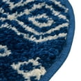 thumbnail image 4 of Rugs.com Moroccan Trellis Collection Rug – 5 Ft Round Navy And Teal Medium Rug Perfect For Kitchens, Dining Rooms, 4 of 6
