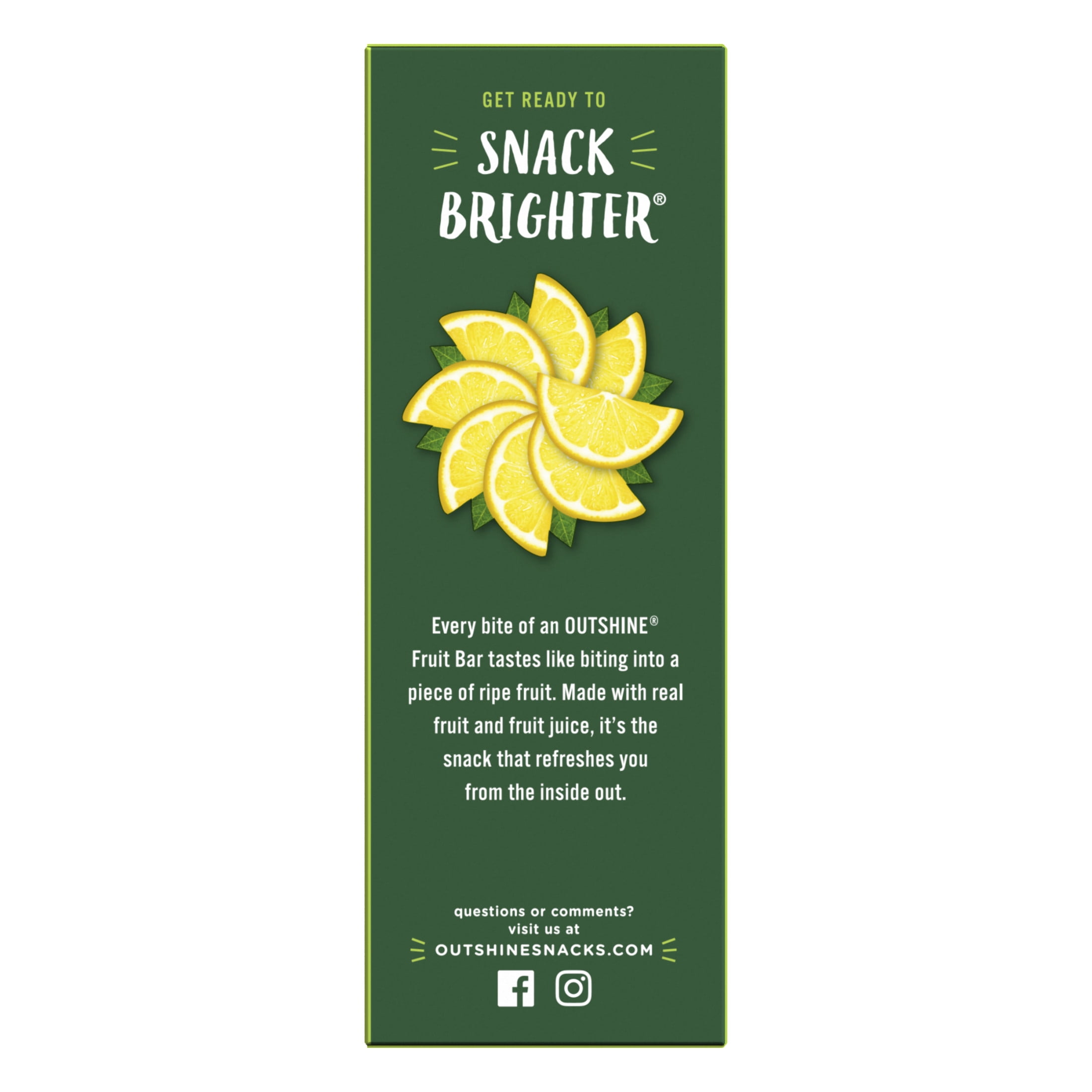 Outshine Lemon Frozen Fruit Bars, Non-GMO, Gluten Free, 6 Count