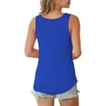 thumbnail image 6 of Anygrew Summer Womens Sleeveless Criss Cross Casual Tank Tops Basic Blouse, 6 of 8