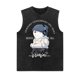 thumbnail image 1 of Camisetas Vintage de Hip Hop, camisetas sin mangas de gran tamaño informales con Gato de dibujos animados, camisetas Retro lavadas de manga corta, Chaleco de algodón sin mangas, 1 of 4