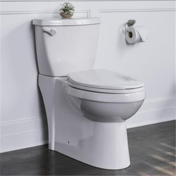 Miseno MNO490CBWH High Efficiency Toilet with Elongated Chair Height Skirted Bowl Soft Close Seat & Wax Ring Kit - 2 Piece