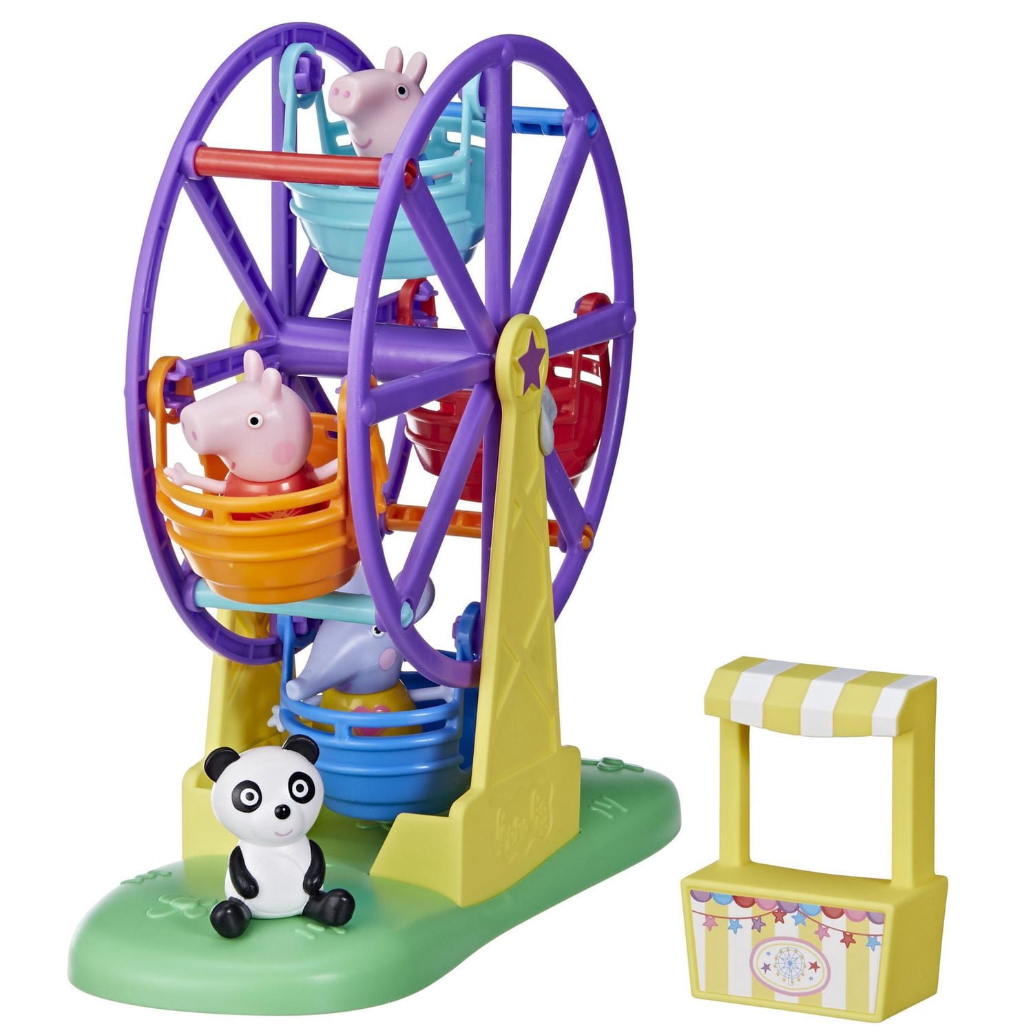 Peppa Pig Toys Peppa's Fun Fair, 6-Piece Peppa Pig Playset with Ferris Wheel and 3 Peppa Pig Figures, Kids Toys
