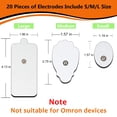 thumbnail image 4 of Almohadillas de electrodos para unidad TENS (20 unidades, 3,5 mm) para estimulador muscular. Almohadillas de repuesto para unidad TENS. Almohadillas de estimulación a presión. Conector a presión para, 4 of 5