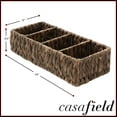 thumbnail image 7 of Casafield Set of 2 Water Hyacinth Storage Baskets with 4 Sections, Espresso - Woven Bin Organizers for Bathroom, Laundry, Pantry, Office, Shelves, 7 of 7