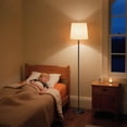 thumbnail image 2 of SIBRILLE Floor Lamp with Linen Shade, Dimmable Tall Standing Lamp with Remote Control & 4 Color Temperatures, Modern Floor Lamps, 2 of 9