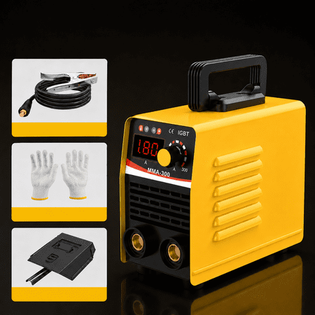 Arc Welder Portable 110V IGBT Inverter Welding Machine Synergistic Control Hot Start Arc Force Anti-Stick Large LED Display
