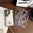 thumbnail image 3 of Magnetic Phone Case Clear Compatible with Samsung Galaxy S24 , [With Invisible Ring Camera Kickstand] Anti-fall Shockproof Protective Bumper Ultra Slim Phone Case Cover,Black, 3 of 8