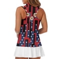 thumbnail image 5 of Whosucclay USA Flag Daisy Print Ladies Golf Sleeveless Athletic Tank Shirt Ladies Golf Shirts for Women, Casual Half Zip for Fitness Hiking Tennis, 5 of 8