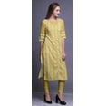 thumbnail image 3 of Bimba Kurti Droit Décontracté Imprimé Manches 3/4 Robe Kurta Longue pour Femmes, 3 of 6