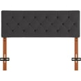 thumbnail image 7 of Upholstered Full Headboard, Full Size Headboard Only for Bed Frame from 42”-55”, Adjustable Height Full headboard with Durable Wood Legs, Fabric Bed Headboard in Modern Button Design, Dark Grey, 7 of 7