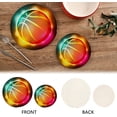 thumbnail image 4 of GZHJMY Burning Basketball Placemats Set of 2, Woven Washers, Cotton, Round Large Pot Holder, Heat Resistant, for Pot Countertops, 4 of 5