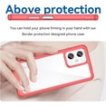 thumbnail image 2 of Case for Xiaomi Redmi Note 12 Phone Case Slim Dropproof [Defend from Drop/Scratch/Slip/Fingerprint] Clear Acrylic Hard Back Soft TPU Bumper Hybrid Phone Cover for Xiaomi Redmi Note 12-Red, 2 of 16