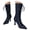 Black, variant on Women's Denim Mid Calf Boots Kitten Heels Pointed Toe Lace up Fashion Party Prom Dress Boots