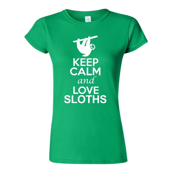 Junior Keep Calm And Love Sloth Animal Lover DT T-Shirt Tee