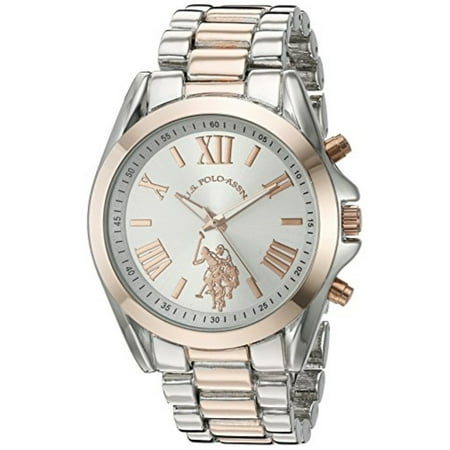 u.s. polo assn. women's quartz metal and alloy casual watch, color:two tone (model: usc40118)
