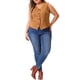thumbnail image 2 of Chalecos de mujer de tallas grandes Agnes Orinda, con cuello en V, completamente forrados, botones, vestido de trabajo elegante, chaleco de esmoquin 1X marrón, 2 of 6