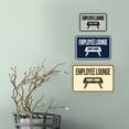 thumbnail image 4 of Classic Framed Employee Lounge Sign (Ivory/Dark Brown) - Large, 4 of 5