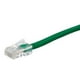 MP Zéroboot Cat6 Câble de Brassage Ethernet - RJ45_ Toronné_ 550Mhz_ UTP_ Fil de Cuivre Pur et Nu_ 24AWG_ 3ft_ Vert – image 2 sur 2