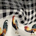 thumbnail image 5 of Black White Plaid Rooster Cloth Napkins, Vintage Farmhouse Checkered Rustic Washable and Reusable Dinner Napkins Set of 8, Table Napkin for Kitchen Party Birthday Wedding Hotel Housewarming 20"x20", 5 of 8