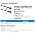 thumbnail image 2 of Front Inner Tie Rod End Set 2 Piece - Compatible with 2003 - 2006 Toyota Matrix AWD 2004 2005, 2 of 2