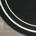 thumbnail image 4 of Nourison Essentials Indoor/Outdoor Black Ivory 8' x round Area Rug, (8 Round), 4 of 9