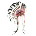 thumbnail image 4 of Tocado de plumas, diadema decorativa, sombrero indio de jefe, tocado para vestido elegante, Día de Acción de Gracias, Mardi Gras, fiesta de escenario estilo A Yinane Tocado de cosplay, 4 of 8