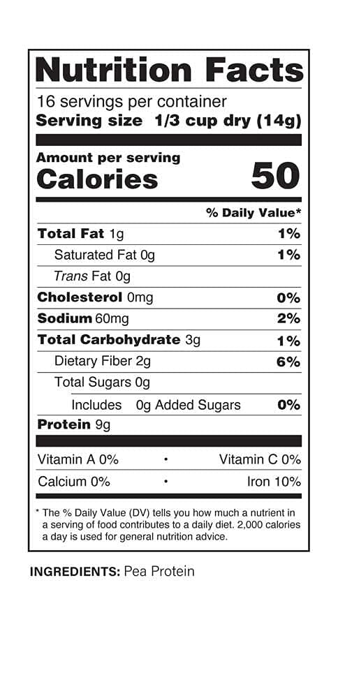 Plant Basics - Hearty Plant Protein - Unflavored Crumbles, 8 oz (Pack of 6), Made from Peas, Non-GMO, Gluten Free, Low Fat, Low Sodium, Vegan, Meat Substitute