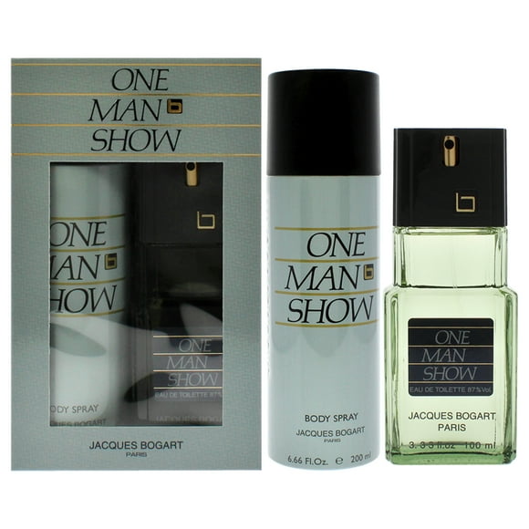 One Man Show by Jacques Bogart for Men - 2 Pc Gift Set 3.3oz EDT Spray, 6.6oz Body Spray