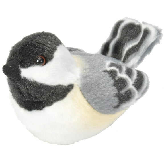 Wild Republic Audubon Bird Black Capped Chickadee Stuffed Animal, 5.5 Inches