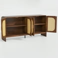 thumbnail image 4 of Rattan Sideboard with Doors, Buffet Storage Cabinet with Adjustable Shelves, Modern Console Table for Kitchen, Living Room, Entryway, 4 of 7