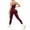 Wine, variant on Women's One Shoulder Yoga Jumpsuit, Sexy Backless Single Strap Bodysuit, Seamless Workout Outfit, Gym Fitness and Casual Bodycon One Piece-Black