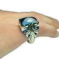 thumbnail image 2 of Blue Topaz Zircon Mans Ring, Checker Blue Zircon Gemstone Ring, Micron Plated Jewelry, 925 Silver Ring, Designer Ring, Arabic Ring, Ottoman Turkish Ring, Christmas, Heavy Signet Ring, 2 of 3