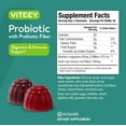 thumbnail image 5 of VITEEY Probiotic Gummies with Prebiotic Fiber, Gut & Immune Support, Berry Flavor 60 Count, 2 Pack, 5 of 7