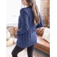 thumbnail image 5 of Jersey tipo cárdigan PRETTYGARDEN para mujer, tejido trenzado, azul y gris, 5 of 6