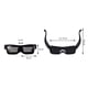 thumbnail image 4 of Gafas de luz LED recargables por USB Gafas BT Control de aplicaciones MABOTO Azul, 4 of 7