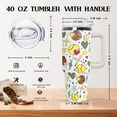 thumbnail image 2 of 40oz Insulated Tumbler with Handle and Straw Lid - Softball Design Coffee Travel Mug Water Bottle Gift for Women Softball Players, 2 of 6