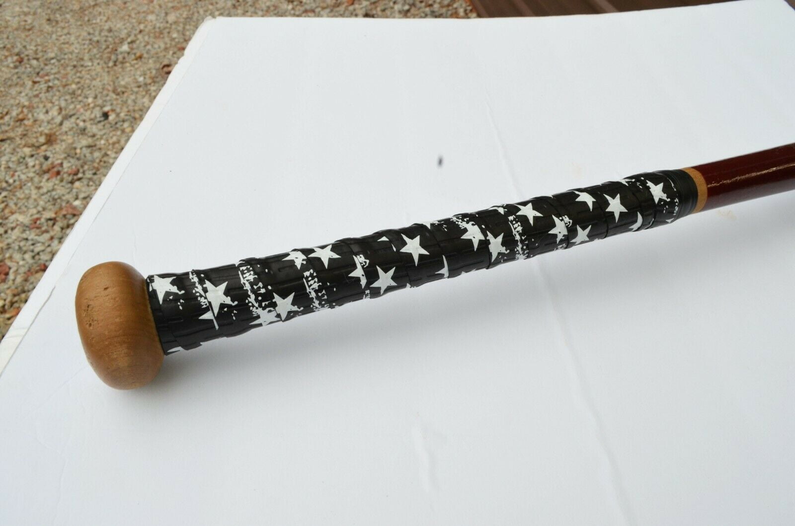 Baseball Bat Grip Tape Grip & Rip Cushioned Softball 1.10mm Grip Tape (Black white stars)