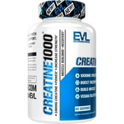 (2 pack) Creatine Monohydrate Pills 120ct - EVL Nutrition Muscle Builder & Recovery Supplement - Creatine Capsules 1000mg
