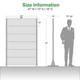 thumbnail image 4 of 72"x47"x16" Outdoor Privacy Screen with Stand Metal Balcony Decorative Screen,Black, 4 of 5